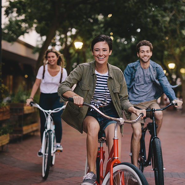 Financing Insurance Group of Friends on Bikes